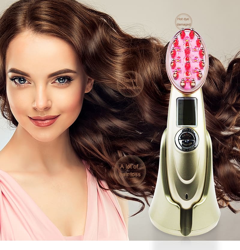 Hair Revival Brush – LED & EMS Scalp Massager for Hair Growth