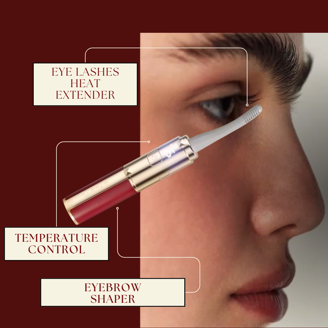 2-in-1 Heated Lash Curler & Brow Shaper – No Pull, No Breakage