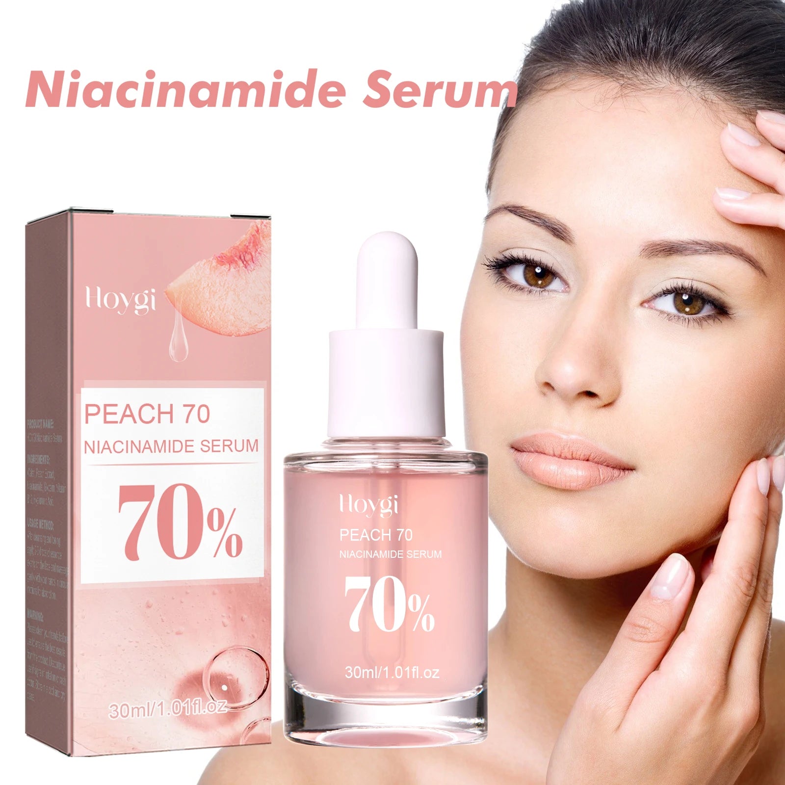 Hoygi Peach 70% Niacinamide Brightening & Hydrating Essence – 30ml