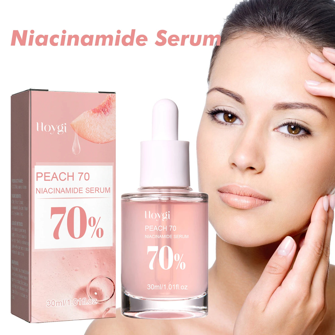 Hoygi Peach 70% Niacinamide Brightening & Hydrating Essence – 30ml