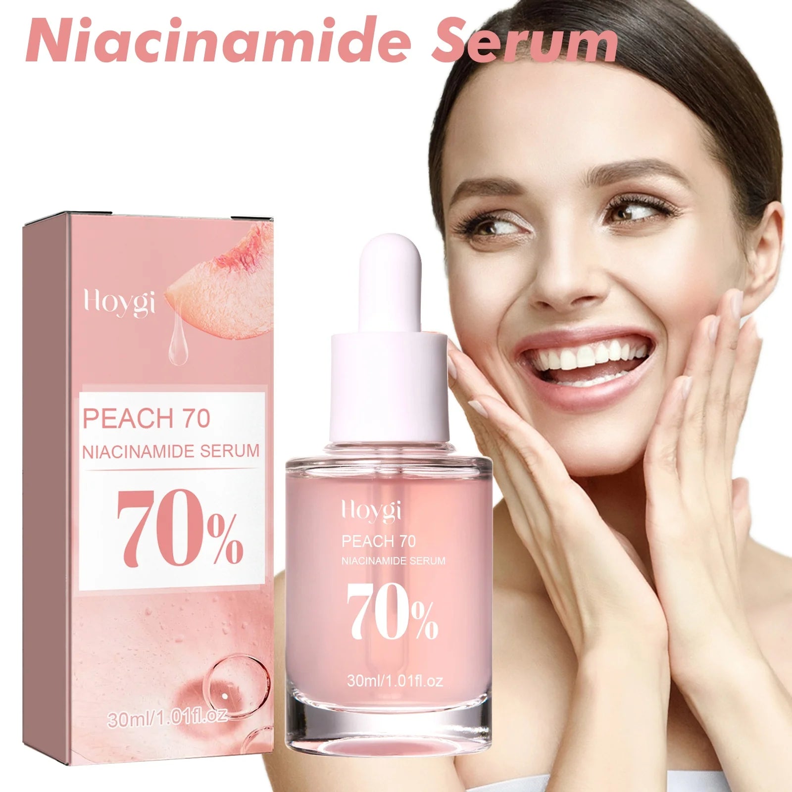 Hoygi Peach 70% Niacinamide Brightening & Hydrating Essence – 30ml