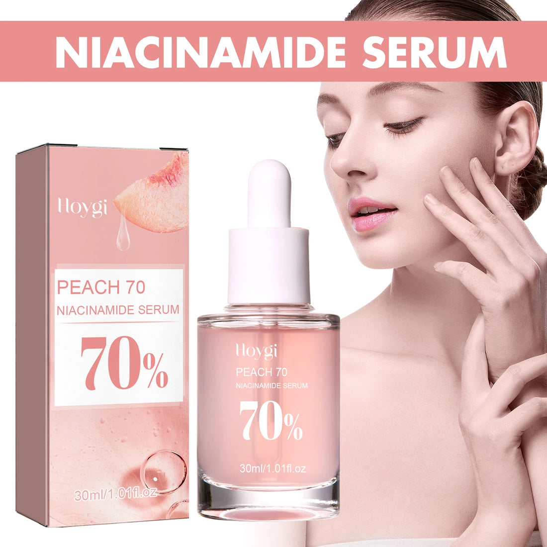 Hoygi Peach 70% Niacinamide Brightening & Hydrating Essence – 30ml