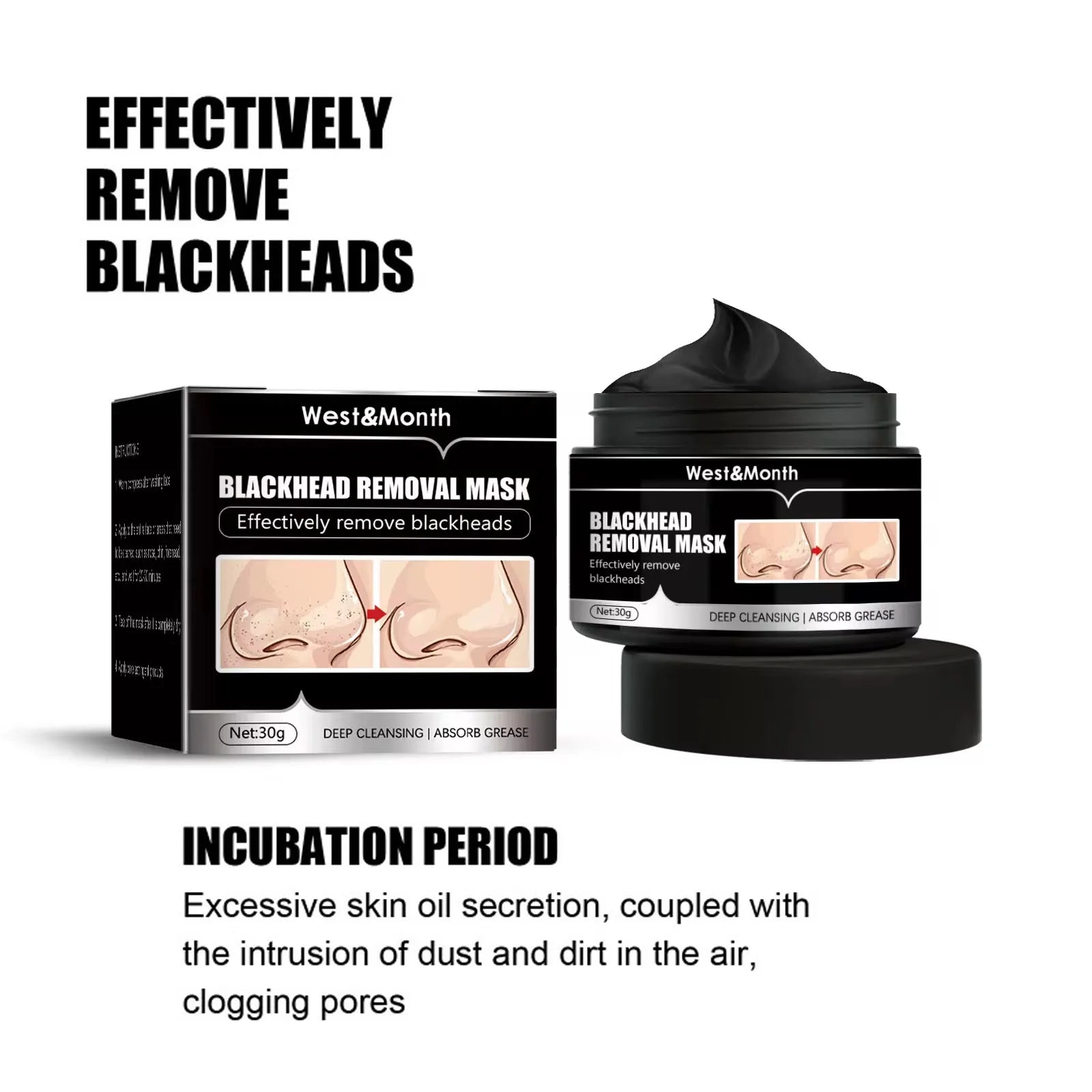 Bamboo Charcoal Deep Cleansing Peel-Off Mask – Detox & Glow