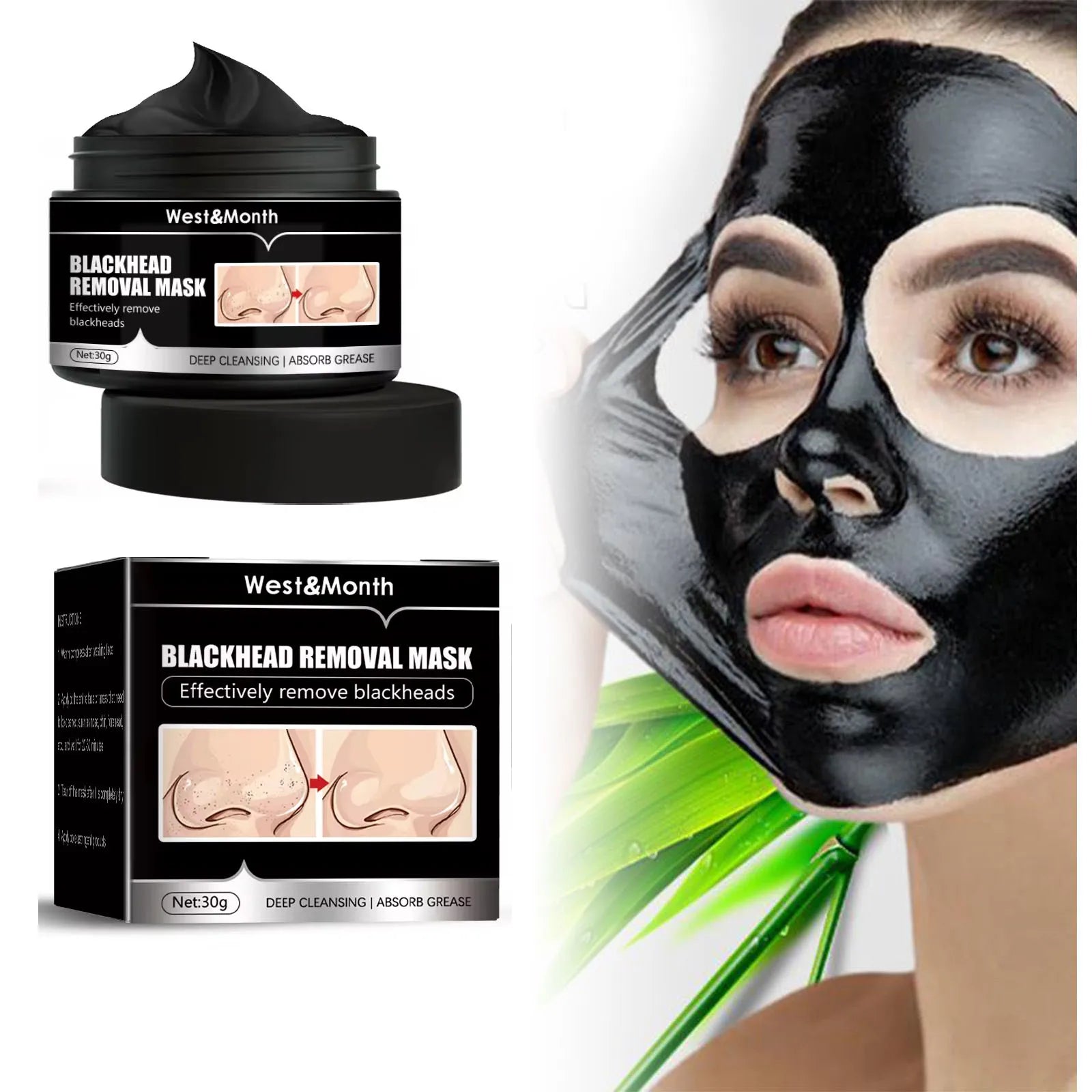 Bamboo Charcoal Deep Cleansing Peel-Off Mask – Detox & Glow