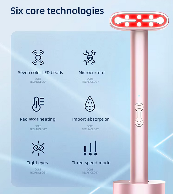 7-Color LED Facial Lifting & Rejuvenation Wand