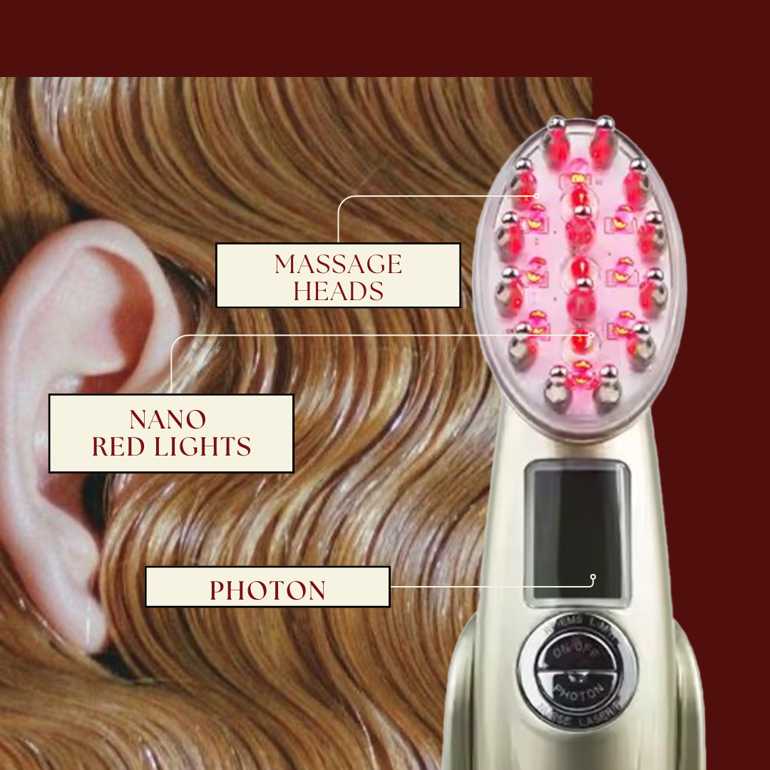 Hair growth brush for thinning and hair loss