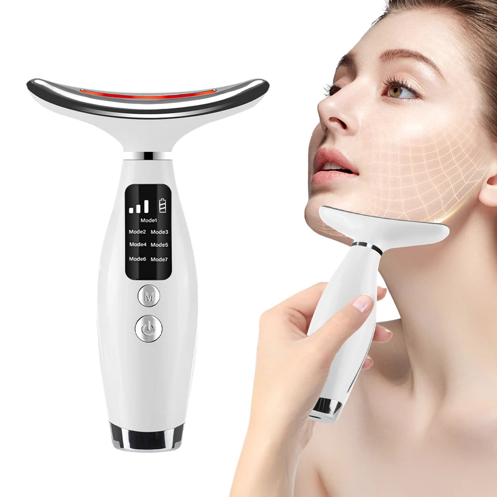 Colour Light Face & Neck Beauty Device – 7 Modes for Radiant Skin