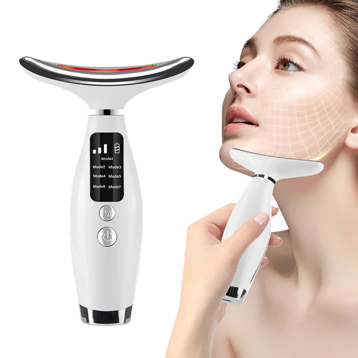 Colour Light Face & Neck Beauty Device – 7 Modes for Radiant Skin