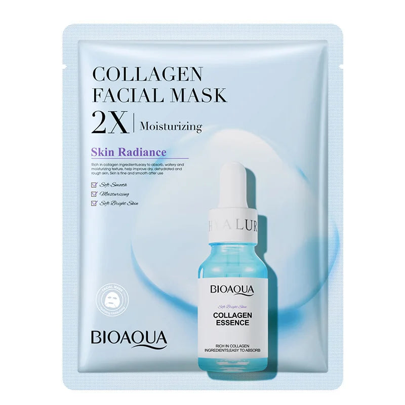 BIOAQUA Centella Collagen Face Mask – Hydrating & Brightening 20PCS