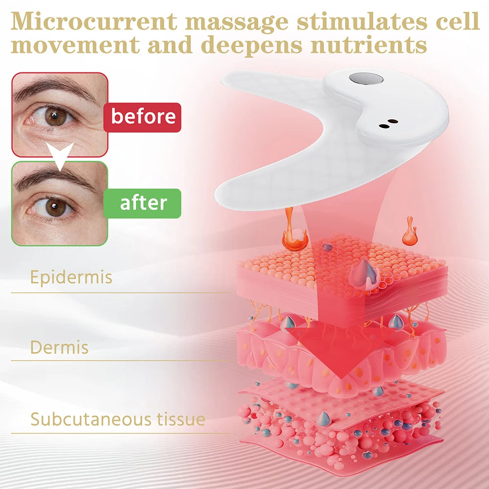 Microcurrent Eye Massager with Red Light Therapy – Eye Reviver