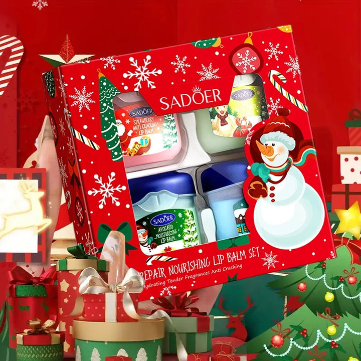 Moisturizing 4pcs Lip Balm Set – All Skin Types Unisex Gift