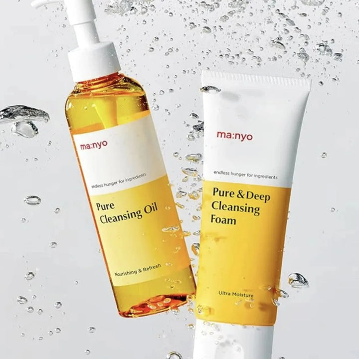 Korean Double Cleansing Set – Manyo Cleansing Oil & Multi-Foam