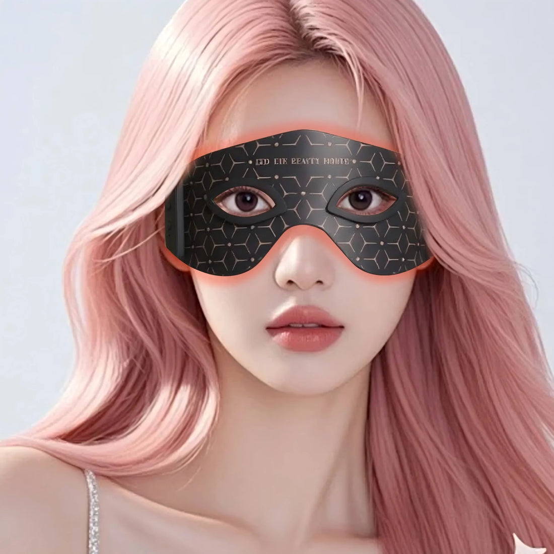 JVV Wireless Red Light Therapy Eye Mask – LED Infrared Skincare