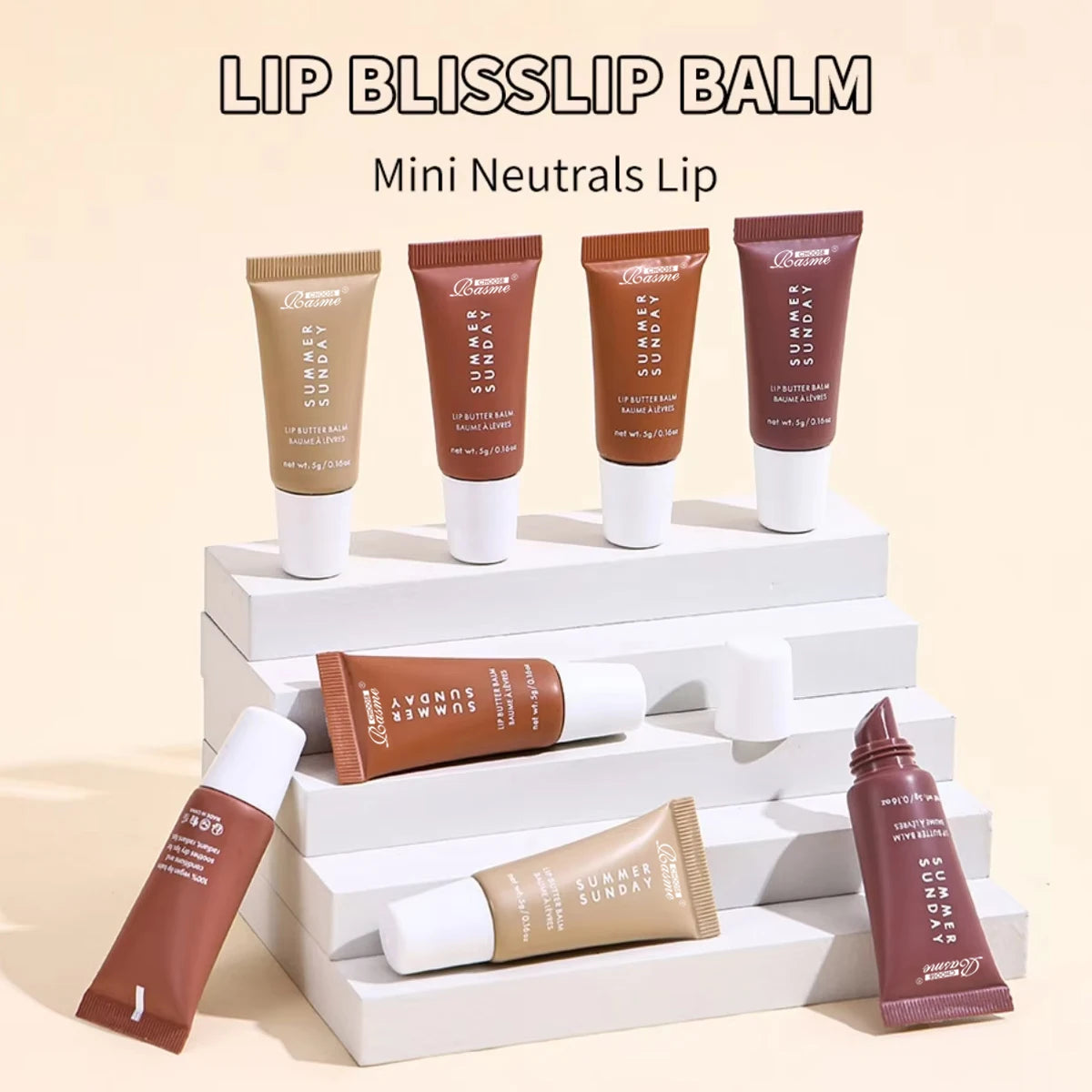 4pcs Mini Lip Butter Set – Moisturizing Summer Gift Kit