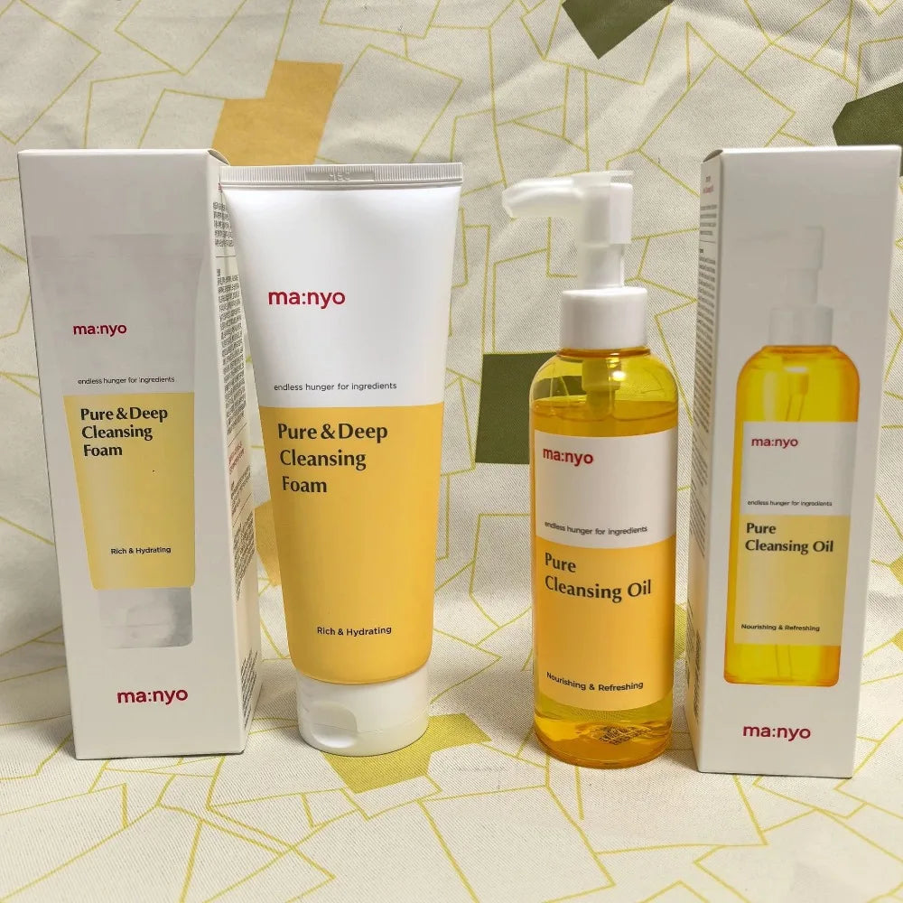 Korean Double Cleansing Set – Manyo Cleansing Oil & Multi-Foam