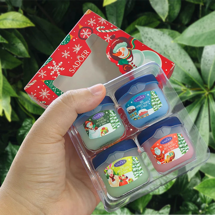 Moisturizing 4pcs Lip Balm Set – All Skin Types Unisex Gift
