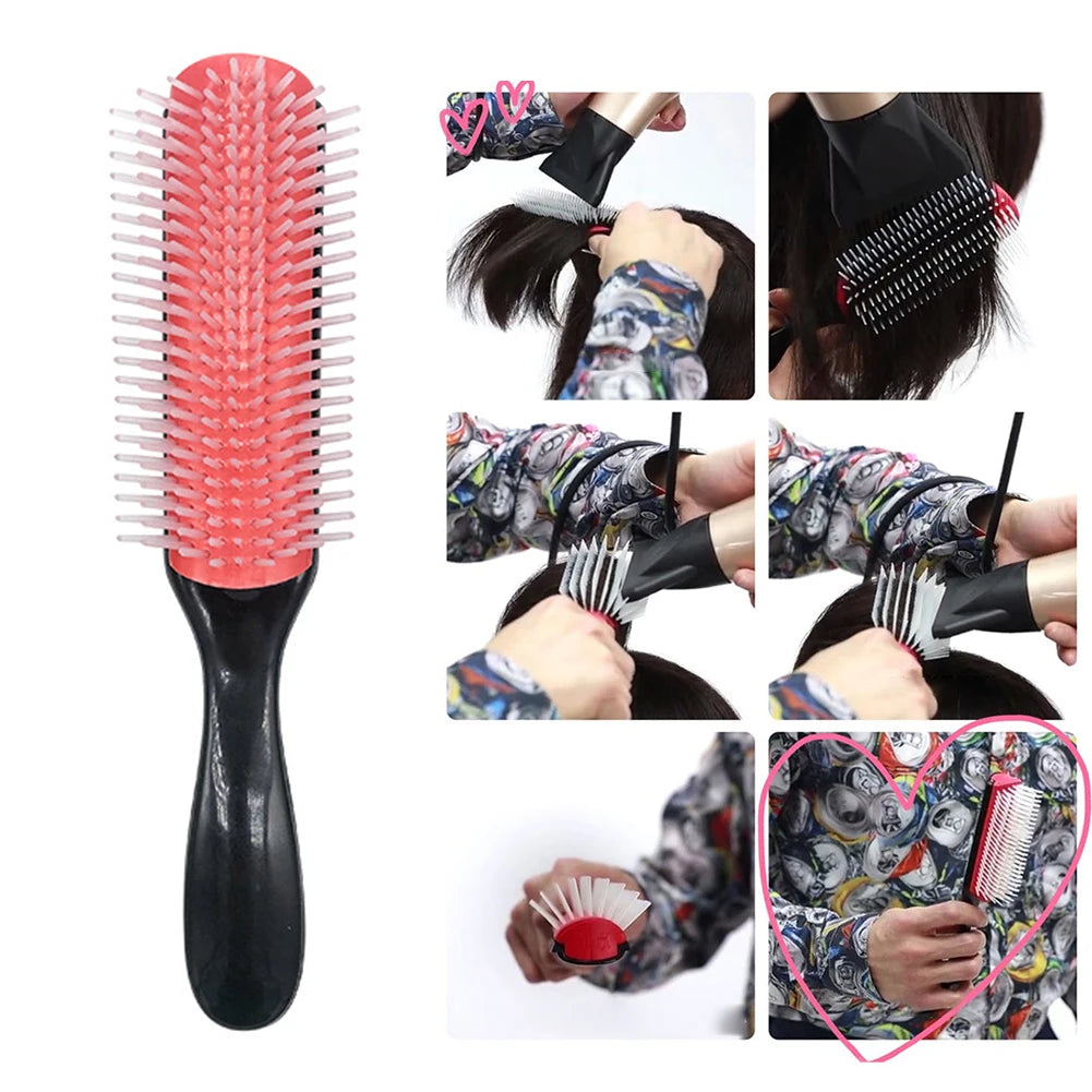 9-Row Detangling Hair Brush – Scalp Massager & Hair Comb