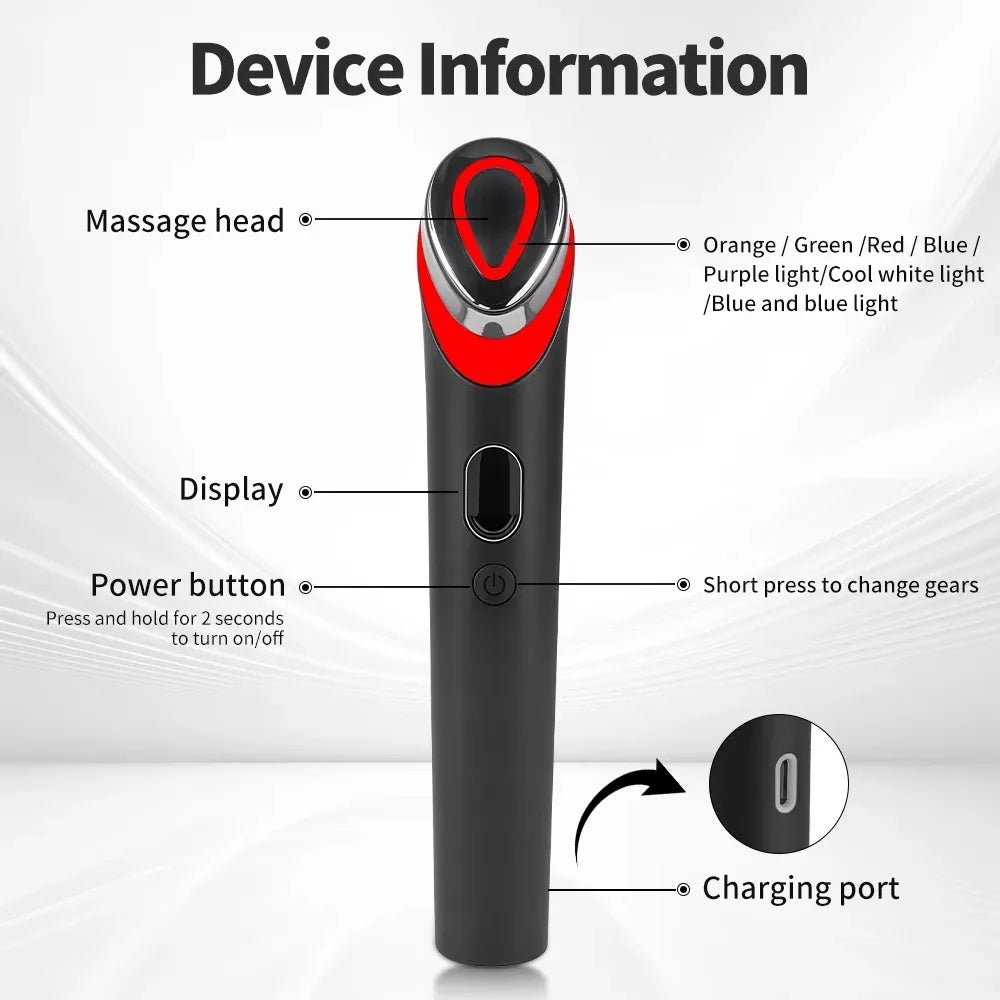 7-Color Age-R Booster Pro – EMS Facial Lift & Anti-Wrinkle Device