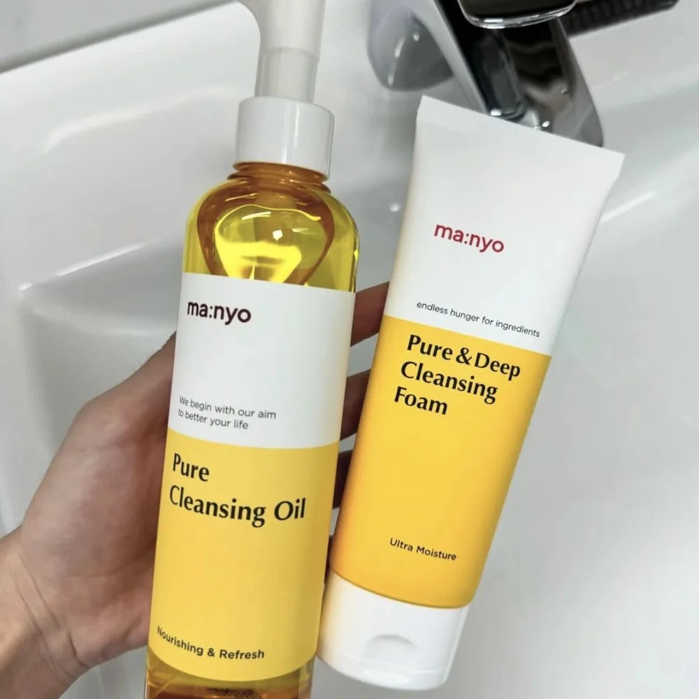 Korean Double Cleansing Set – Manyo Cleansing Oil & Multi-Foam