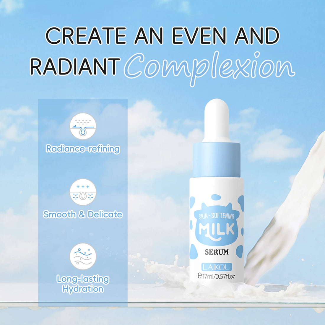 LAIKOU Milk Skincare Travel Set – Hydration & Brightening