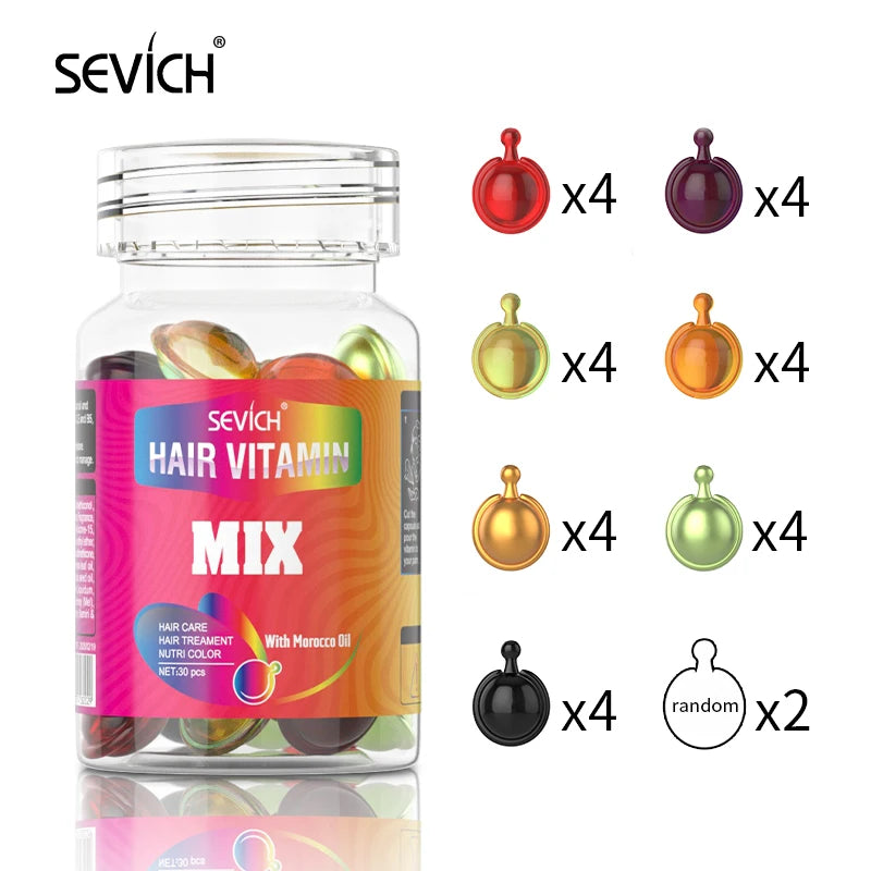 Sevich Hair Vitamin Capsules – Keratin & Moroccan Oil Hair Serum