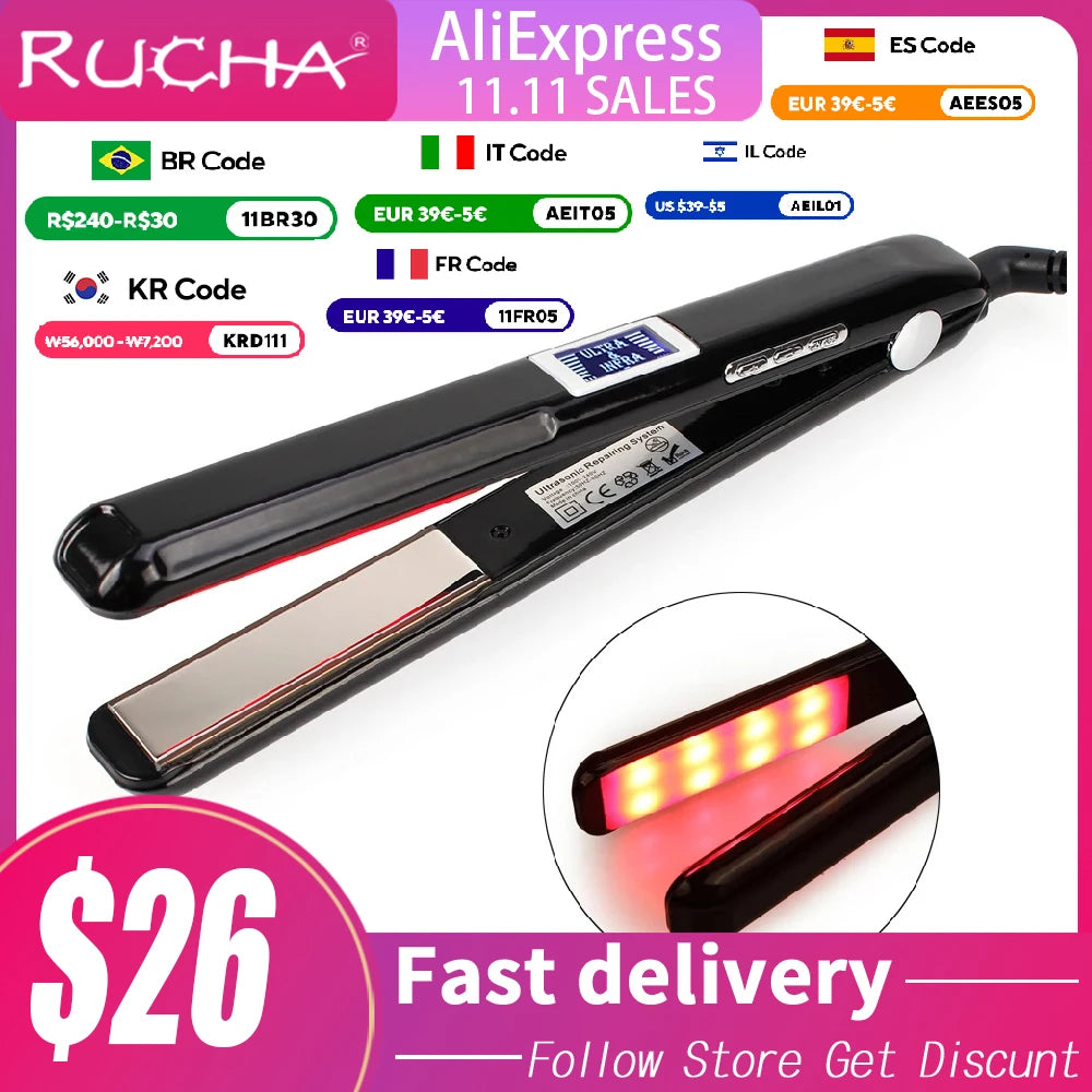 Ultrasonic Infrared Hair Straightener – Keratin Care