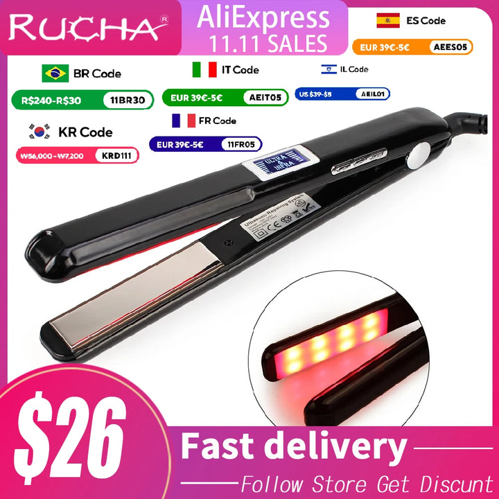 Ultrasonic Infrared Hair Straightener – Keratin Care