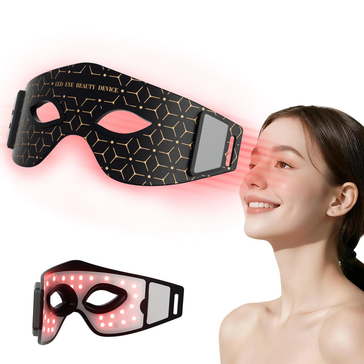 JVV Wireless Red Light Therapy Eye Mask – LED Infrared Skincare