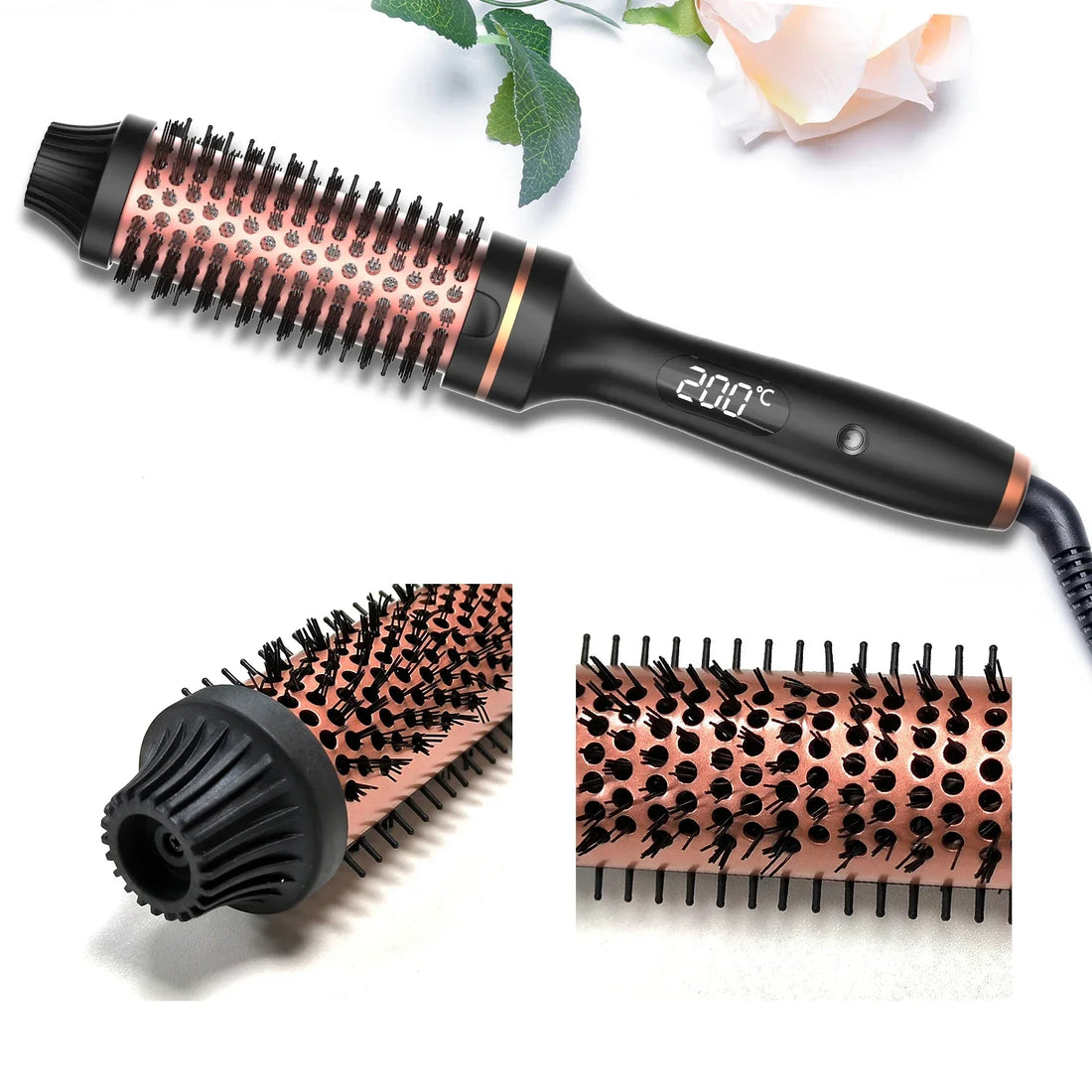 3-in-1 Ceramic Heated Hair Styling Brush