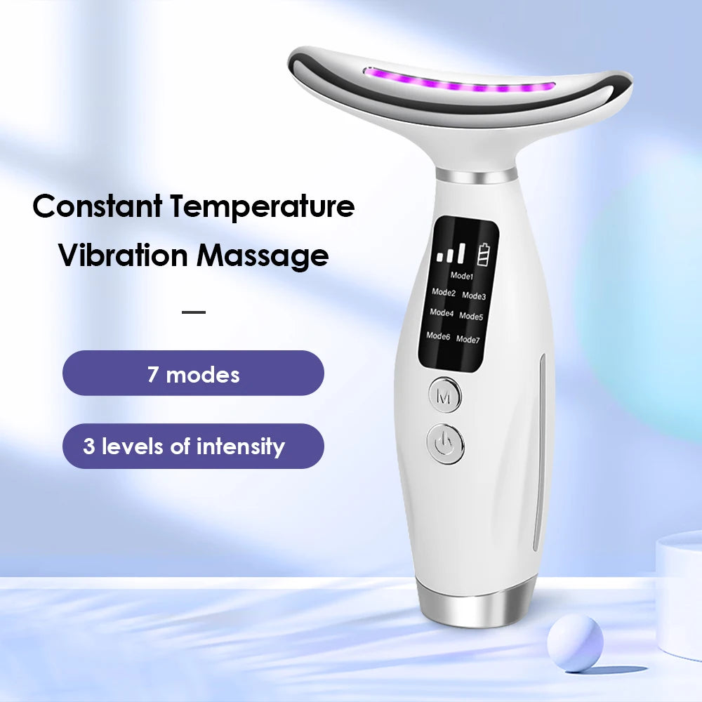 Colour Light Face & Neck Beauty Device – 7 Modes for Radiant Skin