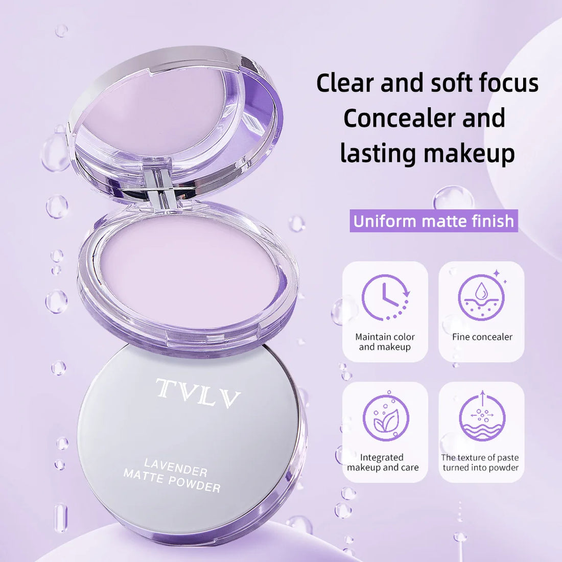 Waterproof Violet Cream-to-Powder Stick – Long-Lasting Oil Control Makeup
