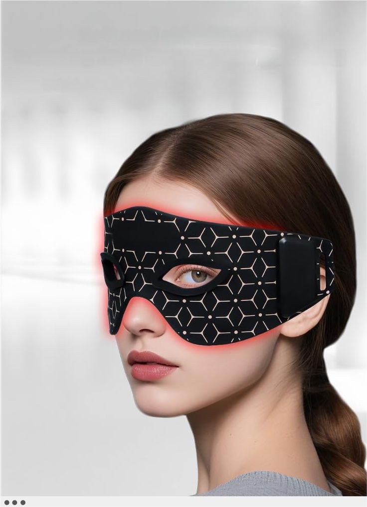 JVV Wireless Red Light Therapy Eye Mask – LED Infrared Skincare