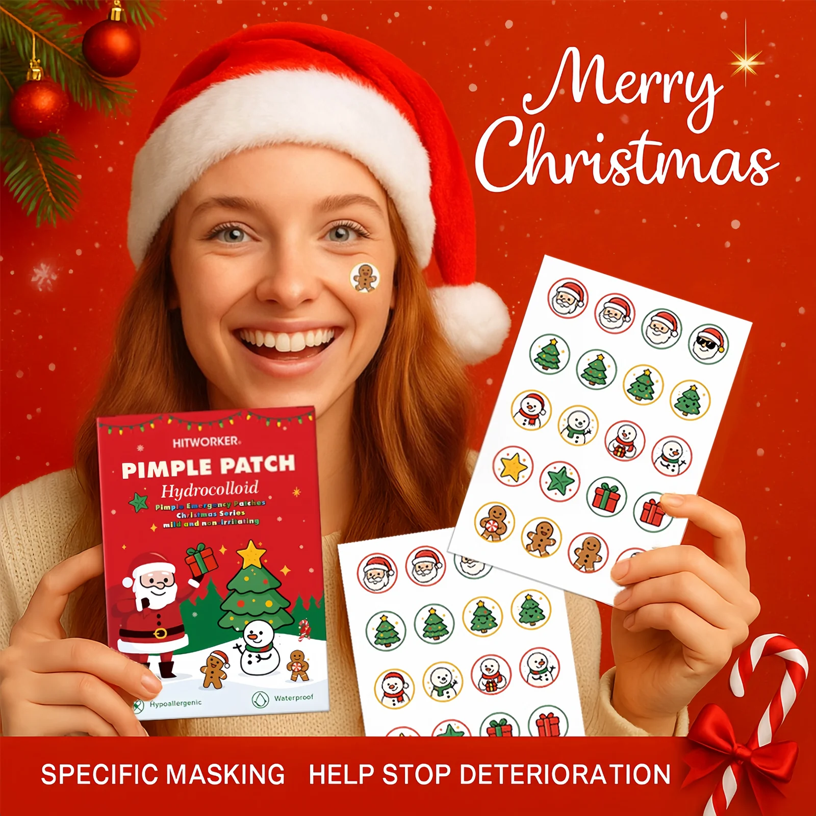 Christmas Acne Patches Festive Skincare Solution for Sensitive Skin