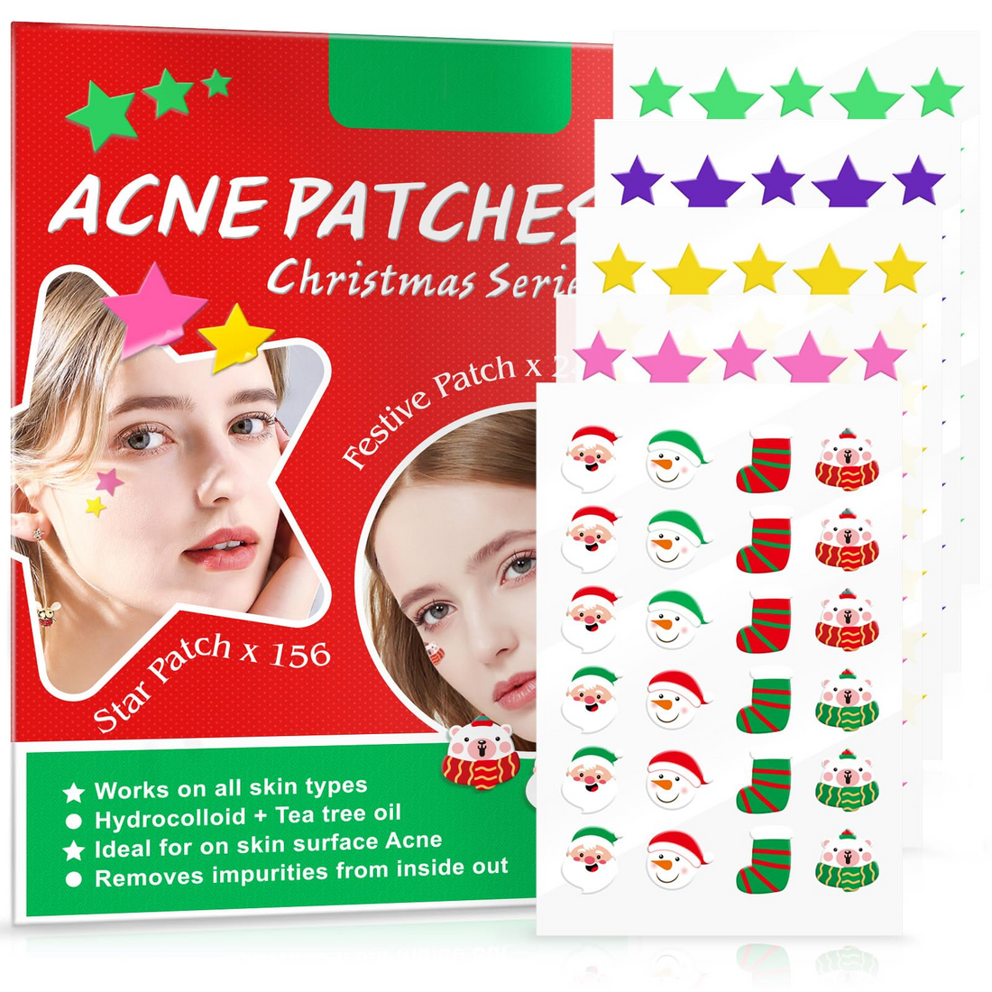 Christmas Acne Patches Festive Skincare Solution for Sensitive Skin